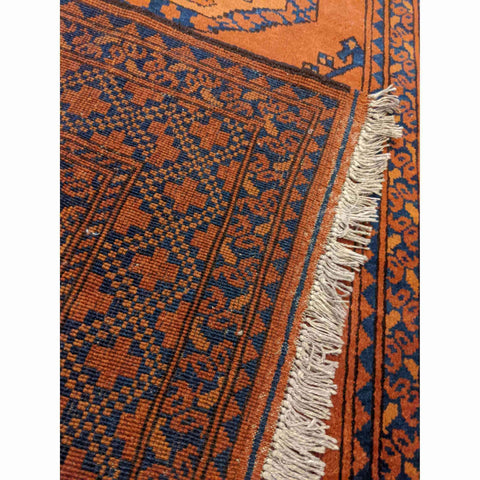 214 x 117 cm Afghan Khan Tribal Orange Rug - Rugmaster