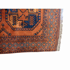 214 x 117 cm Afghan Khan Tribal Orange Rug - Rugmaster