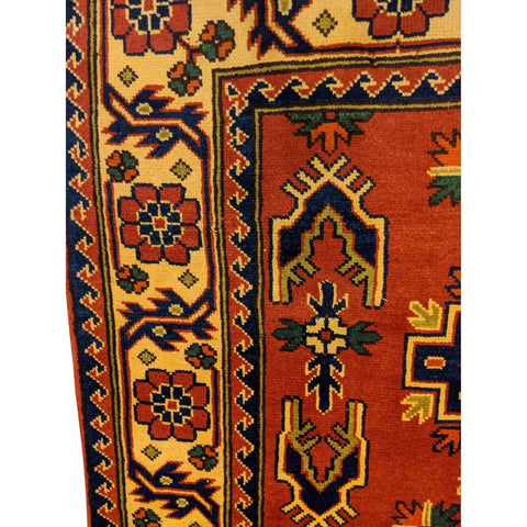 214 x 123 cm natural dye Tribal Yellow Rug - Rugmaster