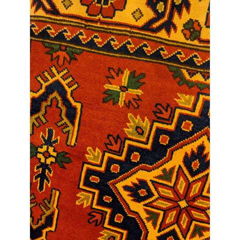 214 x 123 cm natural dye Tribal Yellow Rug - Rugmaster