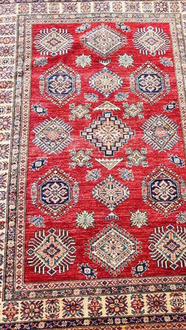 214 x 135 cm Kazak Red Rug - Rugoutlet