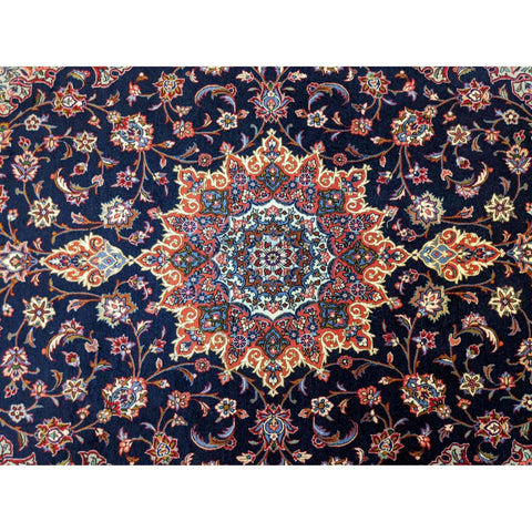 215 x 131 cm Persian Sarough Traditional Black Rug - Rugmaster