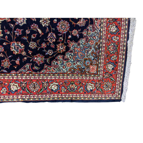 215 x 131 cm Persian Sarough Traditional Black Rug - Rugmaster