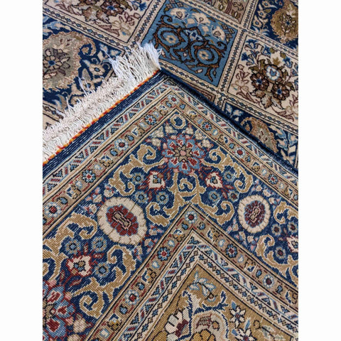 215 x 135 cm Perian Qum Silk Traditional Grey Rug - Rugmaster