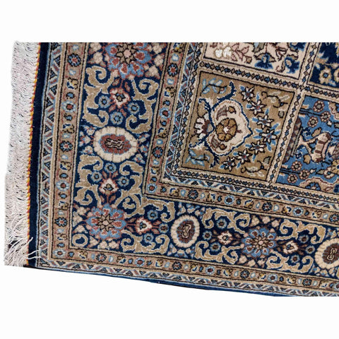 215 x 135 cm Perian Qum Silk Traditional Grey Rug - Rugmaster