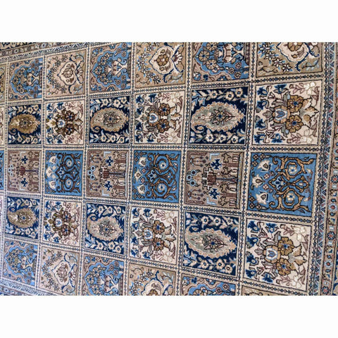 215 x 135 cm Perian Qum Silk Traditional Grey Rug - Rugmaster