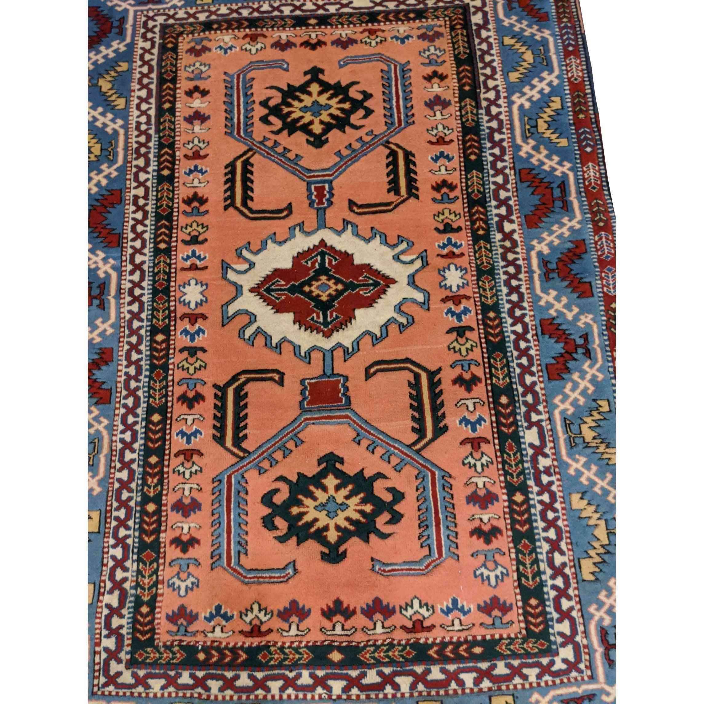 215 x 147 cm Turkish Karz Traditional Orange Rug - Rugmaster