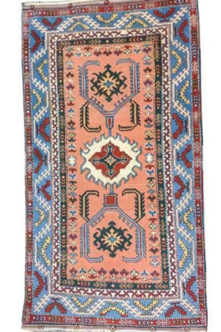 215 x 147 cm Turkish Karz Traditional Orange Rug - Rugmaster