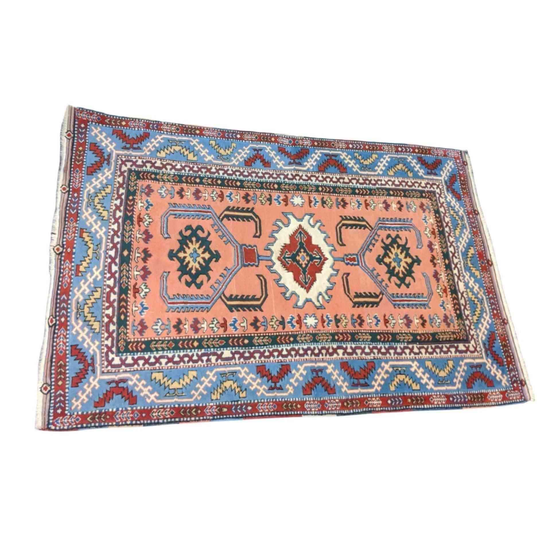 215 x 147 cm Turkish Karz Traditional Orange Rug - Rugoutlet