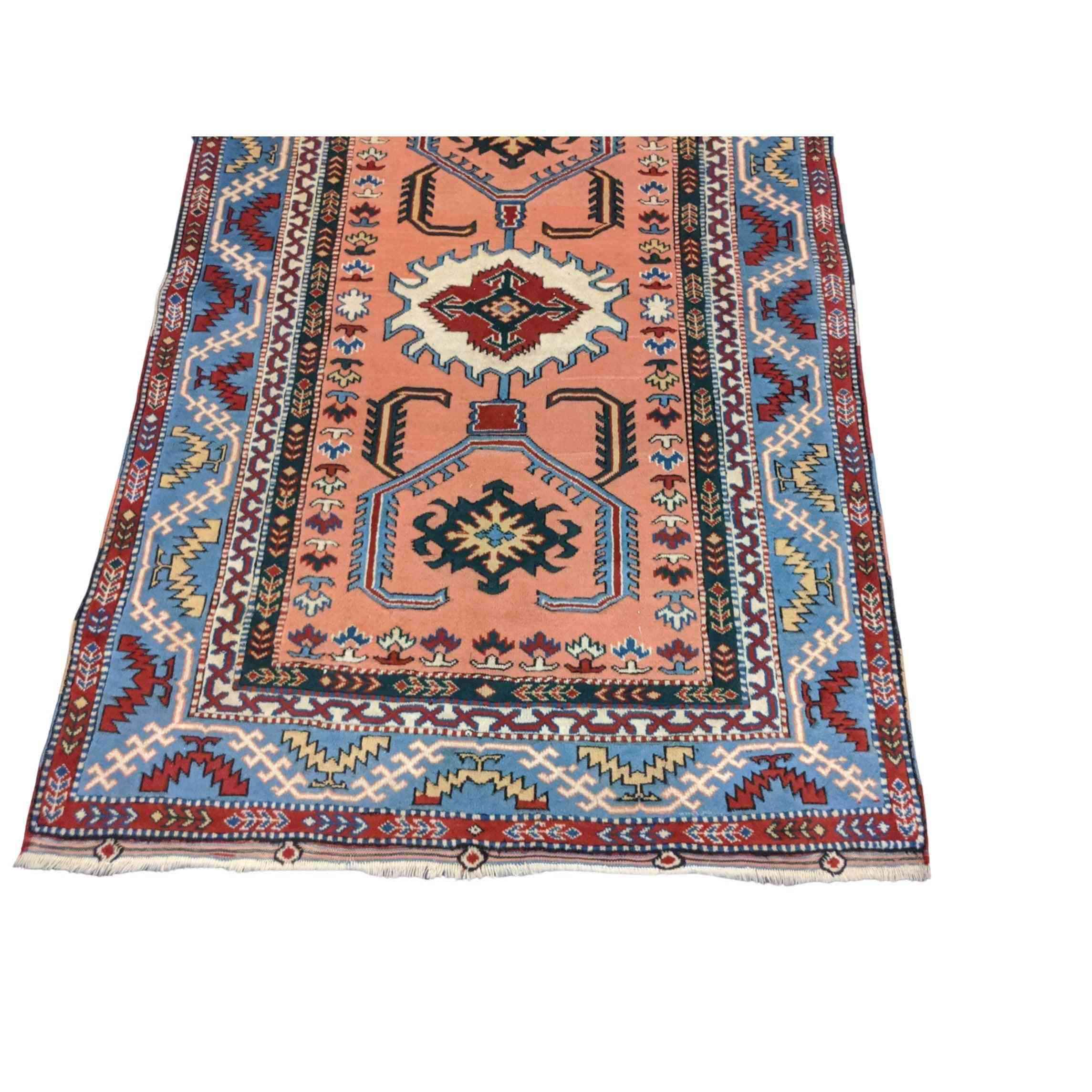 215 x 147 cm Turkish Karz Traditional Orange Rug - Rugmaster