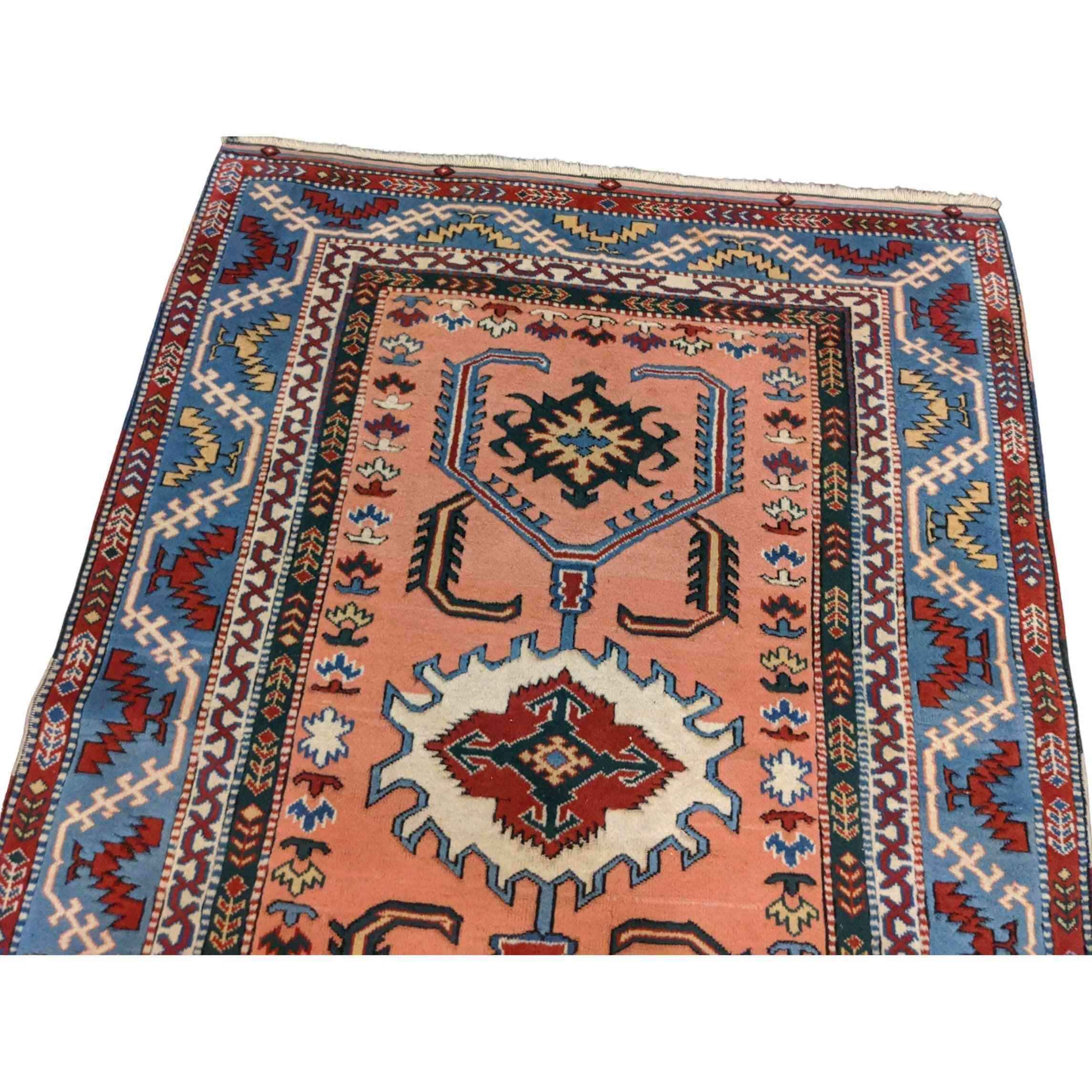 215 x 147 cm Turkish Karz Traditional Orange Rug - Rugoutlet