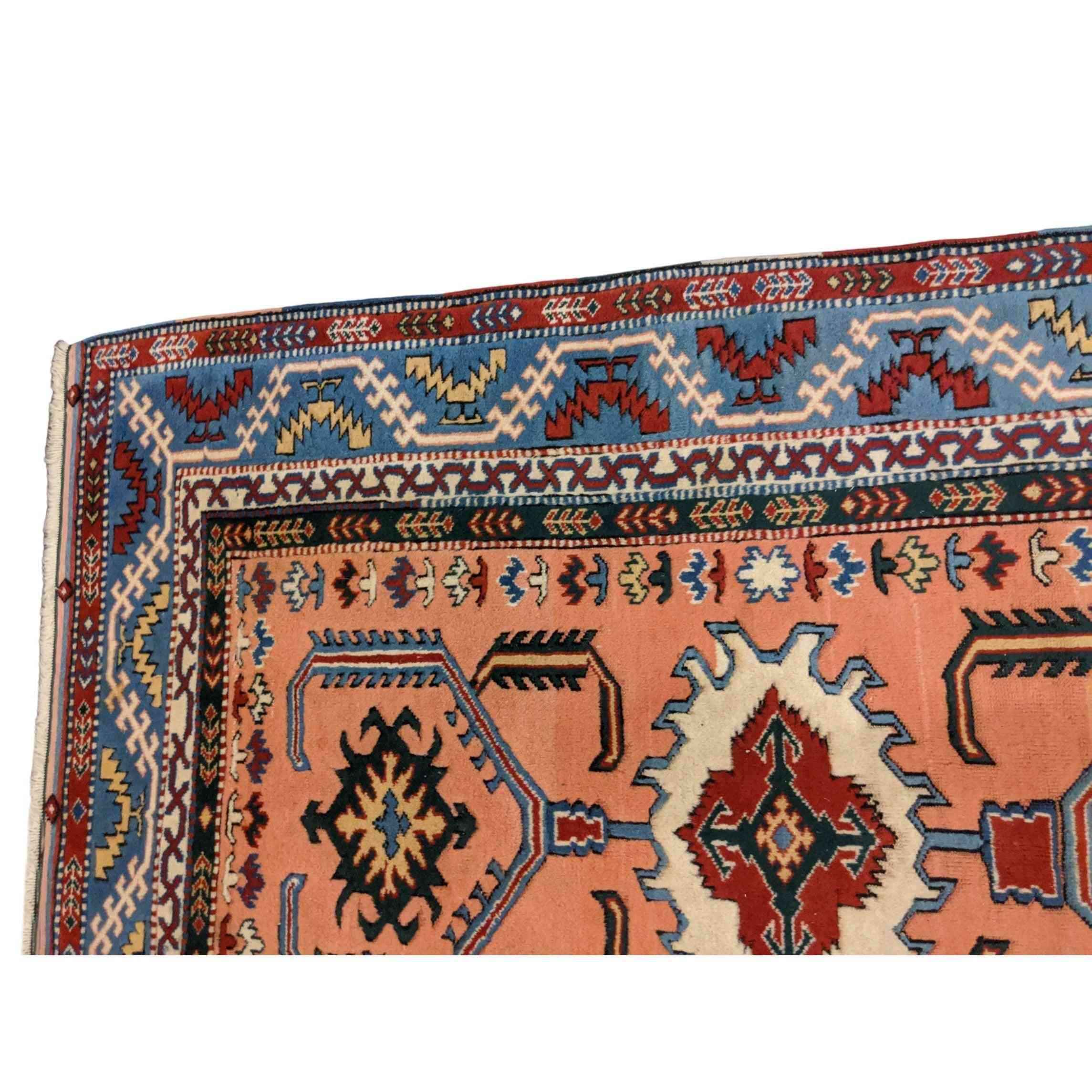 215 x 147 cm Turkish Karz Traditional Orange Rug - Rugmaster