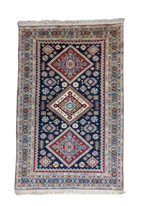 215 x 150 cm Shirvan Tribal Black Rug - Rugoutlet