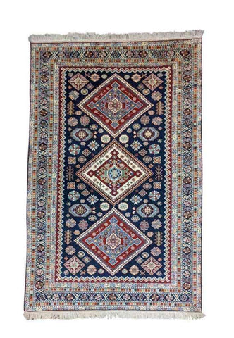 215 x 150 cm Shirvan Tribal Black Rug - Rugoutlet