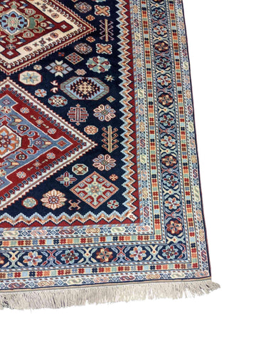 215 x 150 cm Shirvan Tribal Black Rug - Rugmaster