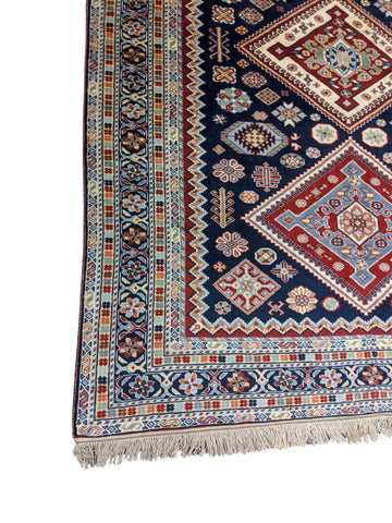 215 x 150 cm Shirvan Tribal Black Rug - Rugoutlet