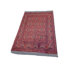 215 x 153 cm Afghan Khan Tribal Red Rug - Rugmaster