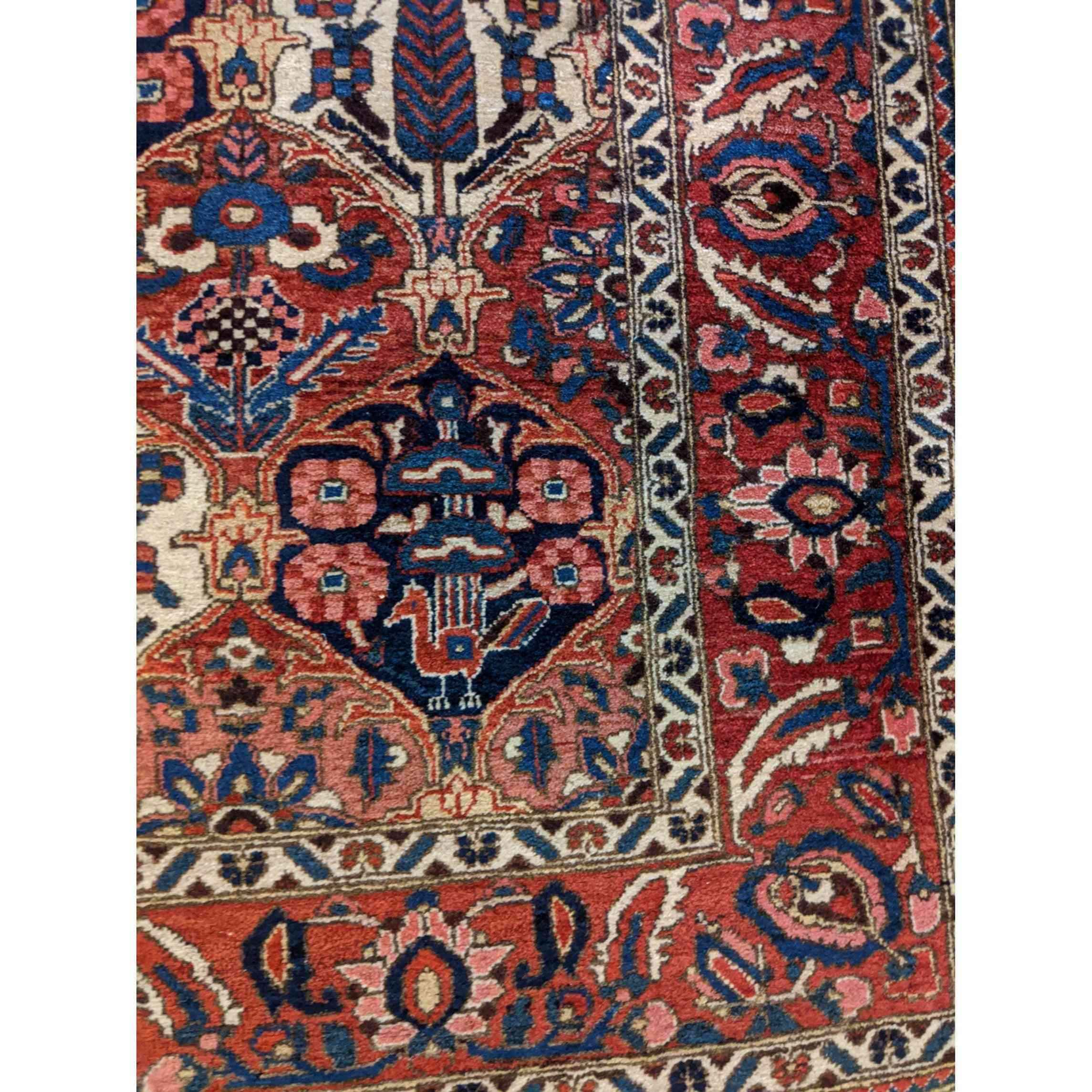 215 x 160 cm Bakhtiar Traditional Orange Rug - Rugoutlet