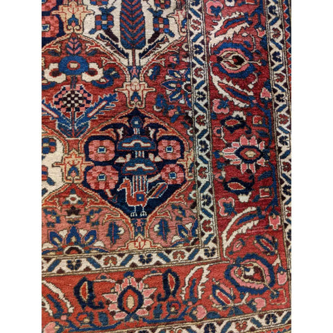 215 x 160 cm Bakhtiar Traditional Orange Rug - Rugmaster