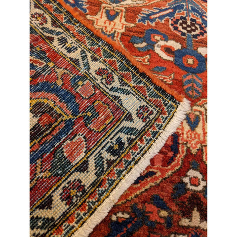 215 x 160 cm Bakhtiar Traditional Orange Rug - Rugmaster