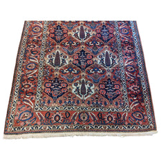 215 x 160 cm Bakhtiar Traditional Orange Rug - Rugoutlet