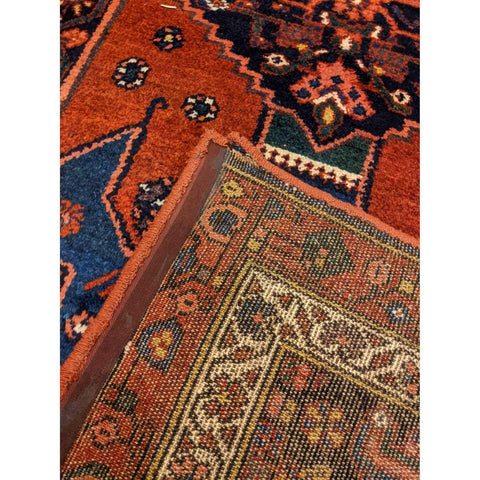 217 x 113 cm Persian Hamadan Traditional Orange Rug - Rugoutlet