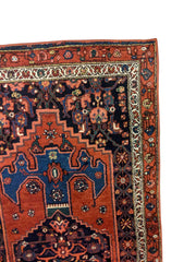 217 x 113 cm Persian Hamadan Traditional Orange Rug - Rugmaster