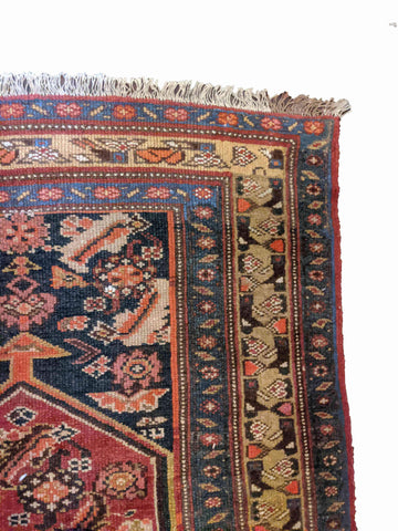 218 x 108 cm Old Persian Malayer Traditional Brown Rug - Rugoutlet