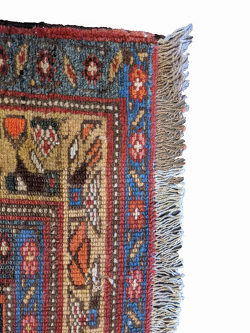218 x 108 cm Old Persian Malayer Traditional Brown Rug - Rugoutlet