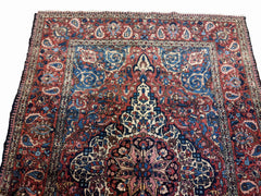 220 x 125 cm Old Persian Isfahan najafabad Traditional Brown Rug - Rugoutlet