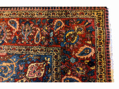 220 x 125 cm Old Persian Isfahan najafabad Traditional Brown Rug - Rugoutlet