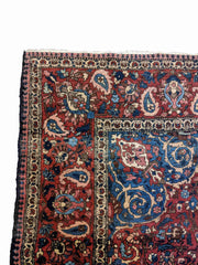 220 x 125 cm Old Persian Isfahan najafabad Traditional Brown Rug - Rugoutlet