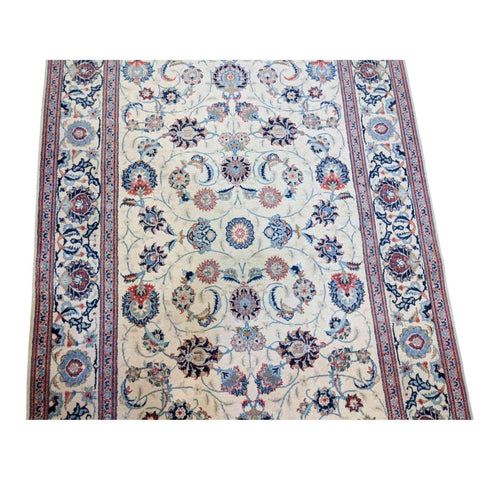 220 x 141 cm Old Kashan Traditional Beige Rug - Rugmaster