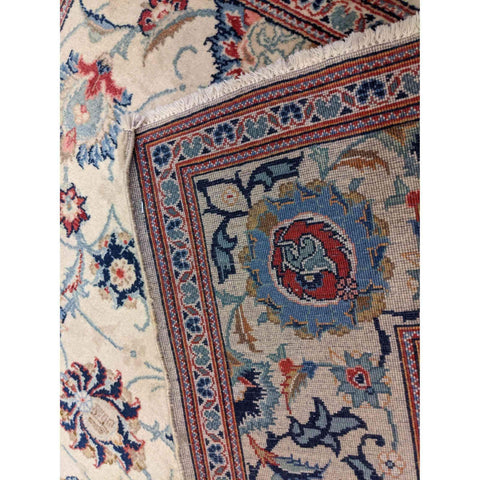 220 x 141 cm Old Kashan Traditional Beige Rug - Rugmaster