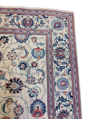 220 x 141 cm Old Kashan Traditional Beige Rug - Rugmaster