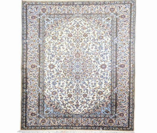 220 x 144 cm Traditional Handmade Traditional Beige Rug - Rugmaster