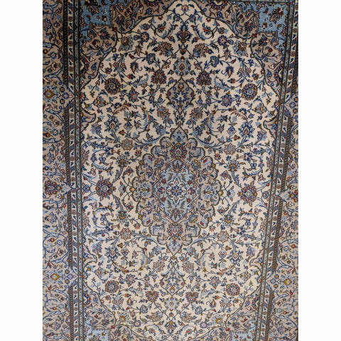 220 x 144 cm Traditional Handmade Traditional Beige Rug - Rugmaster