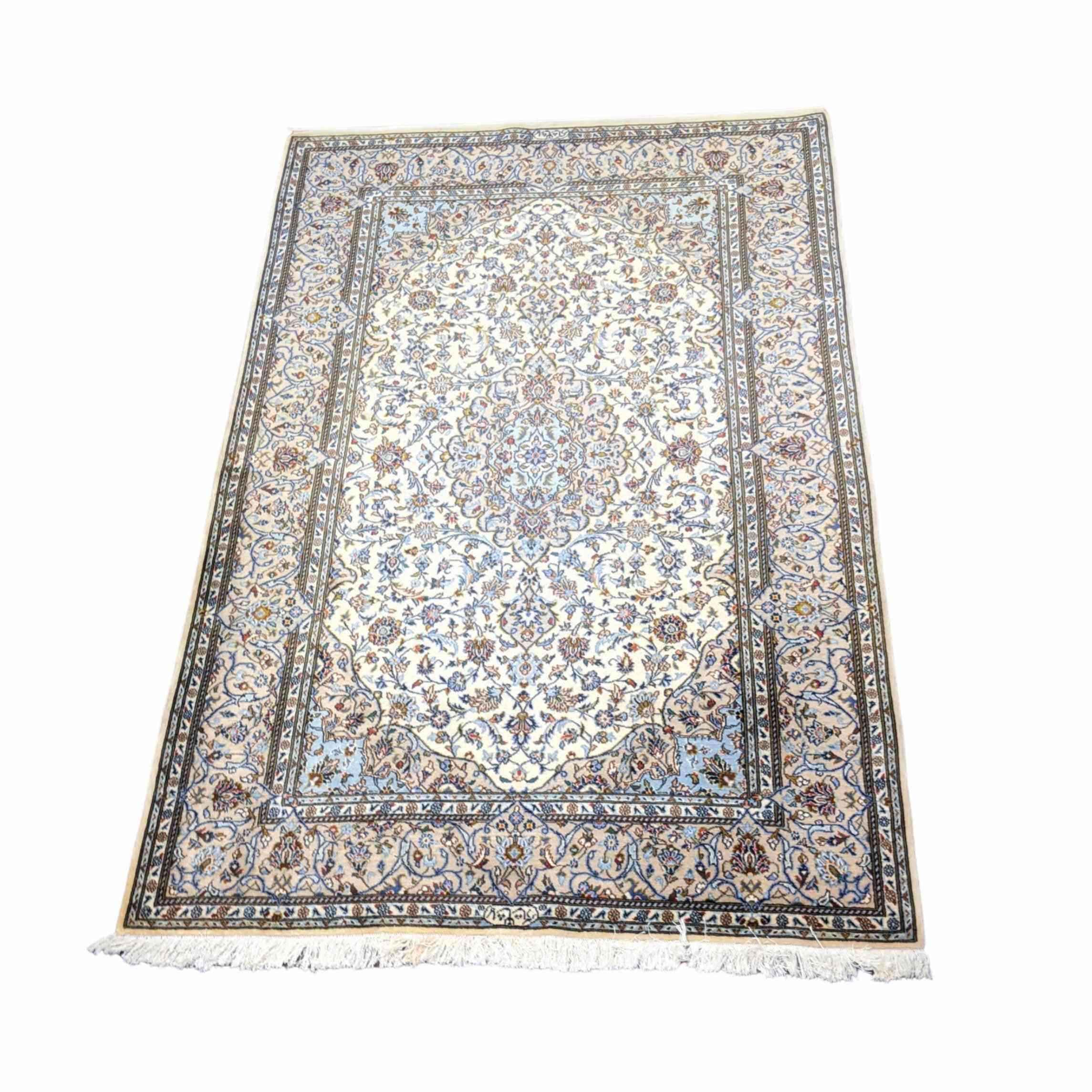 220 x 144 cm Traditional Handmade Traditional Beige Rug - Rugmaster