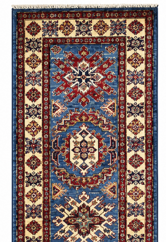 Kazak Natural Dye Wool Runner Rug 3.19 X 0.80 m (10.4 X 2.6 ft)