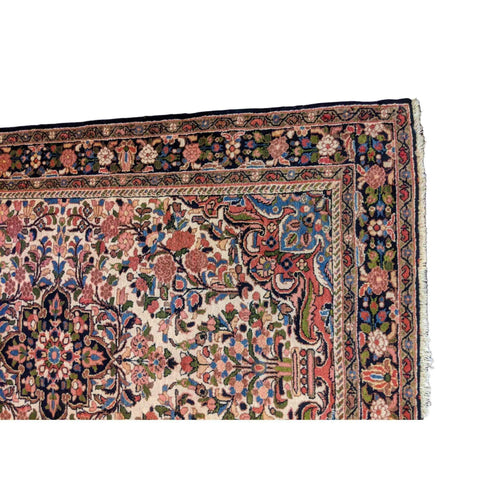 221 x 153 cm Persian Hamadan Traditional Red Rug - Rugoutlet