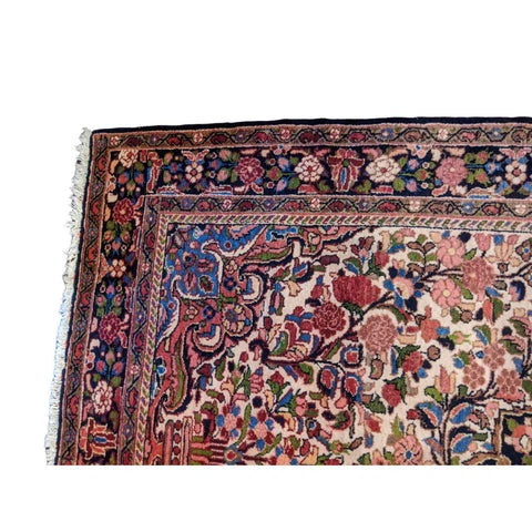 221 x 153 cm Persian Hamadan Traditional Red Rug - Rugoutlet