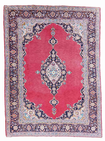 330x220cm Old Persian Kashan Red Rug - Rugoutlet