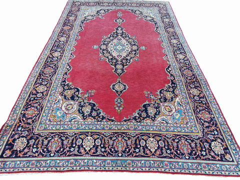 330x220cm Old Persian Kashan Red Rug - Rugoutlet