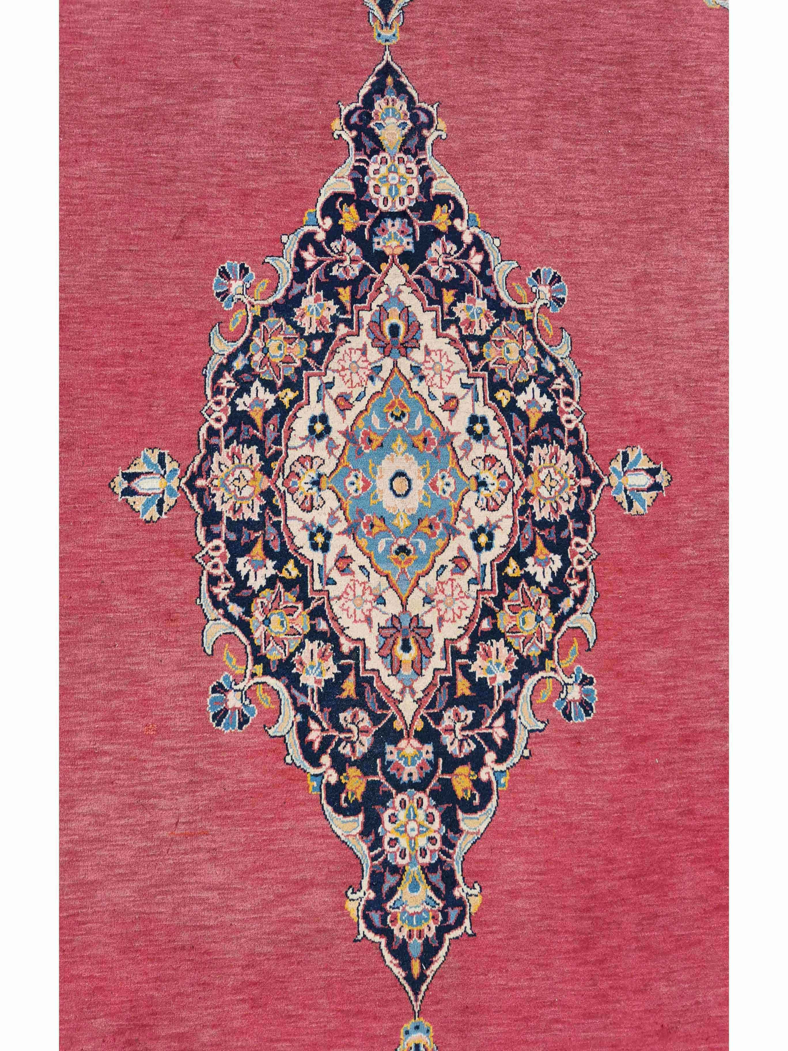 221 x 331 cm Antique Kashan Antique Red Rug - Rugmaster