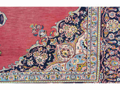 221 x 331 cm Antique Kashan Antique Red Rug - Rugmaster