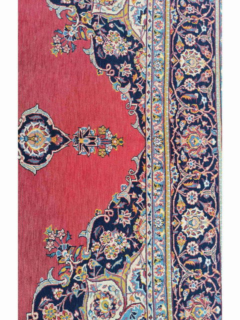 330x220cm Old Persian Kashan Red Rug - Rugoutlet