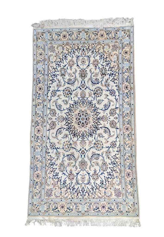 222 x 126 cm Nain Traditional White Rug - Rugoutlet