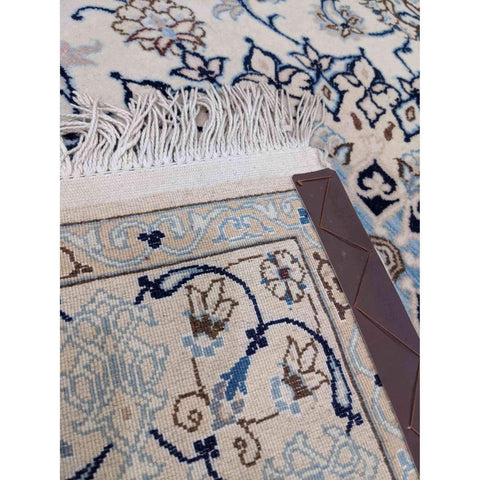 222 x 126 cm Nain Traditional White Rug - Rugoutlet