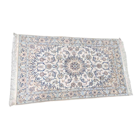 222 x 126 cm Nain Traditional White Rug - Rugoutlet