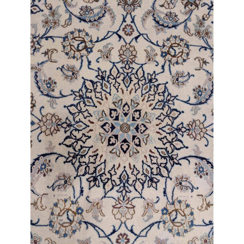 222 x 126 cm Nain Traditional White Rug - Rugmaster
